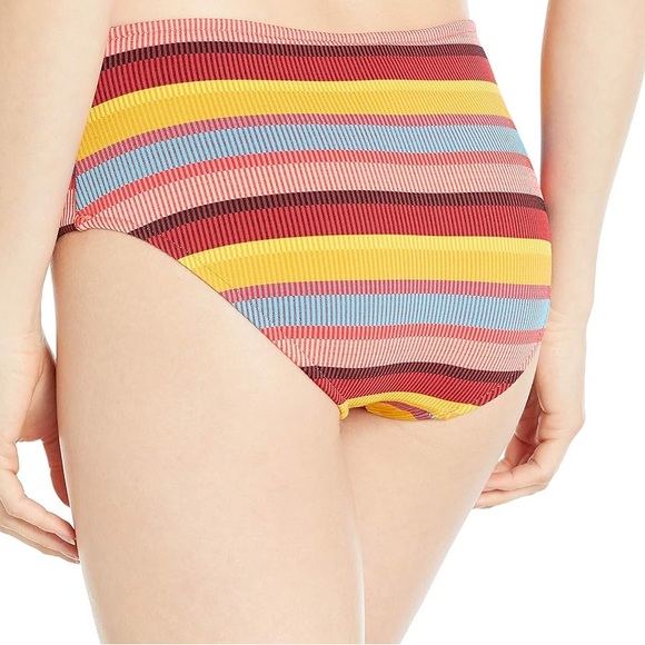 SEAFOLLY Womens baja stripe Retro Fit Bikini Bottom Full Coverage bum NWT - Picture 3 of 6